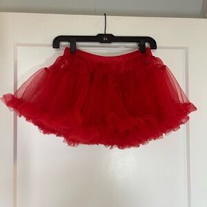 Red tule tutu